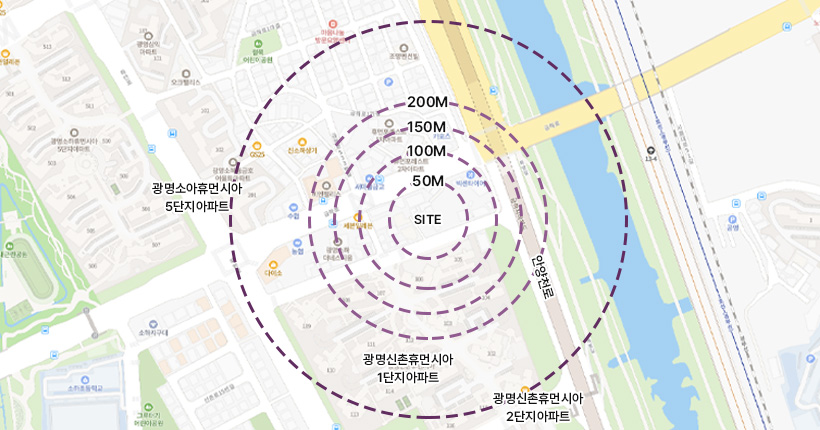 입지분석 지도 이미지